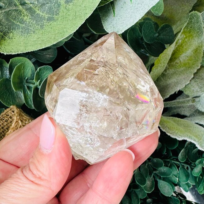 Herkimer Diamond Specimen #15 - Rough Raw Natural Rainbow Inclusion Point