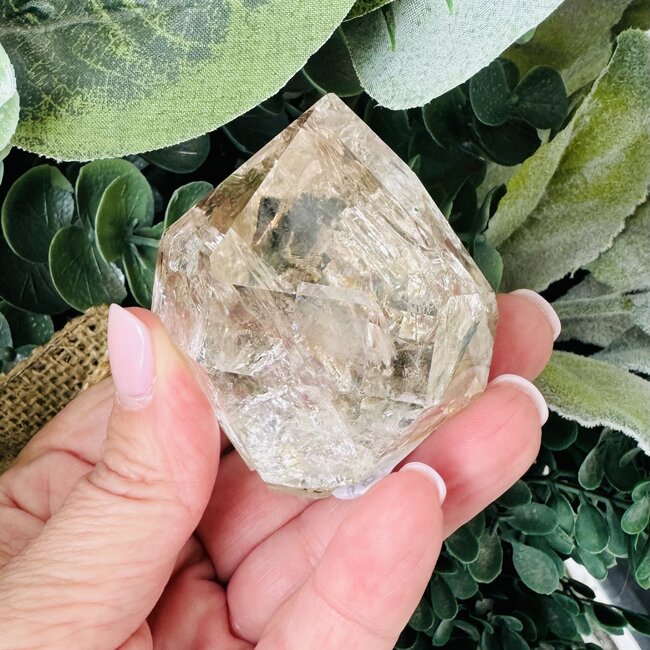 Herkimer Diamond Specimen #15 - Rough Raw Natural Rainbow Inclusion Point