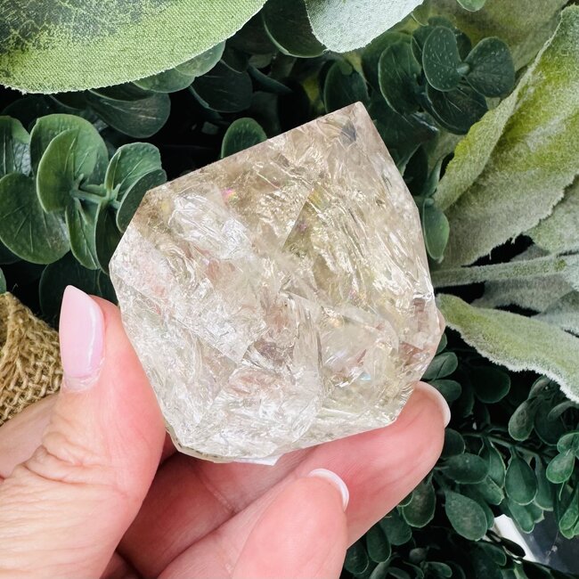 Herkimer Diamond Specimen #15 - Rough Raw Natural Rainbow Inclusion Point