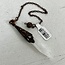 Clear (Crystal) Quartz Pendulums - Faceted Point (Antique Bronze) Boho Vintage