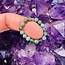 Moss Agate Rings - Adjustable Beaded Stretch Gemstone