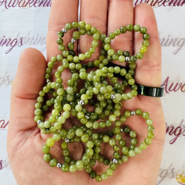 Jade Rings - Beaded Stretch Gemstone Adjustable