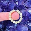 Lemon Jade Rings - 4mm Beaded Stretch Gemstone Adjustable