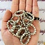 Kiwi Jasper (Amazon River Stone Sesame) Rings - 4mm Adjustable Beaded Stretch Gemstone