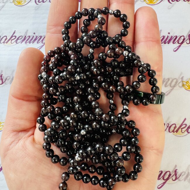 Garnet Rings - 4mm Adjustable Beaded Stretch Gemstone