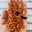 Red Agate Rings - 4mm Adjustable Beaded Stretch Gemstone