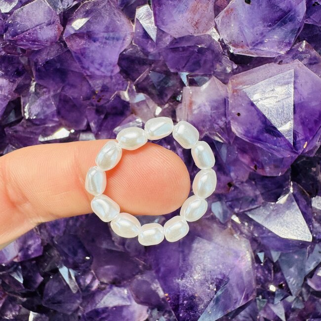 Freshwater Pearl Rings - Stretchy Natural