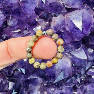 Ocean Jasper Rings - Adjustable Beaded Stretch Gemstone