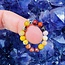 Mookaite (Mookite Mooakite Mook) Jasper Rings - Adjustable Beaded Stretch Gemstone