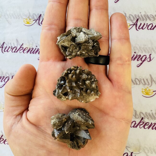 Chocolate Dogtooth Calcite Cluster - Rough Raw Natural