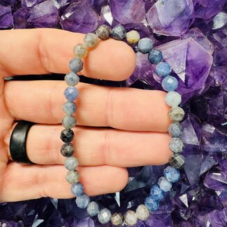 Blue Sapphire Multi-Colored Gradient Faceted Bracelets