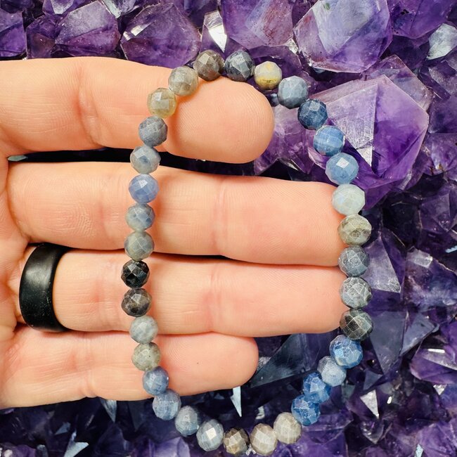 Blue Sapphire Multi-Colored Gradient Faceted Bracelets