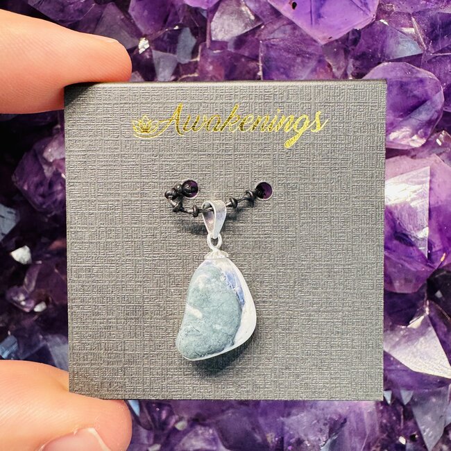 Benitoite Pendant - 1.95grams - Sterling Silver