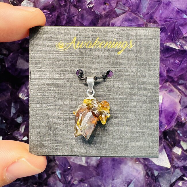 Zincite Zinkite Pendant - .8" - Sterling Silver