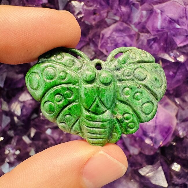 Maw Sit Sit Moth Carving Specimen