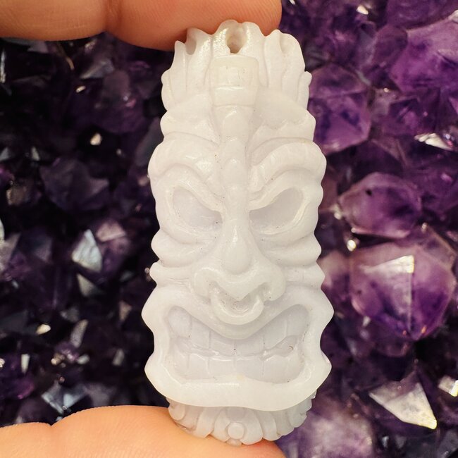 Hackmanite Dragon Mask Carving Specimen
