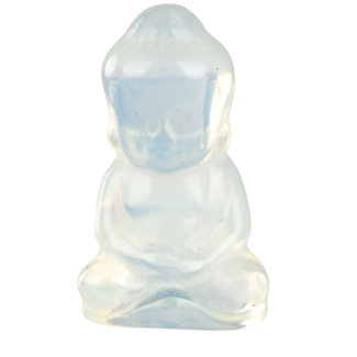 Opalite Buddha - 1" Mini Carving Figurine