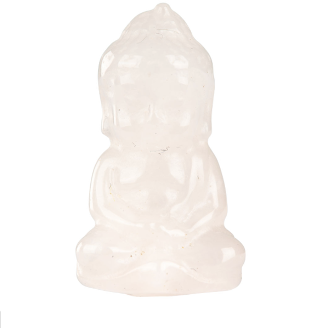 Rose Quartz Buddha - 1" Mini Carving Figurine