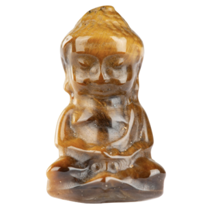 Gold Tiger Eye Buddha - 1" Mini Carving Figurine