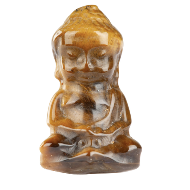 Gold Tiger Eye Buddha - 1" Mini Carving Figurine