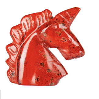 Red Jasper Unicorns - Medium 1-2" Animal Carvings Figurine