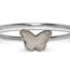 Rainbow Moonstone Rings - Size 5 Butterfly Bezel Set - Sterling Silver