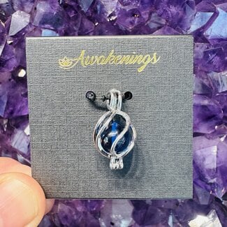 Blue Sapphire (AAA Grade) in Crystal Cage