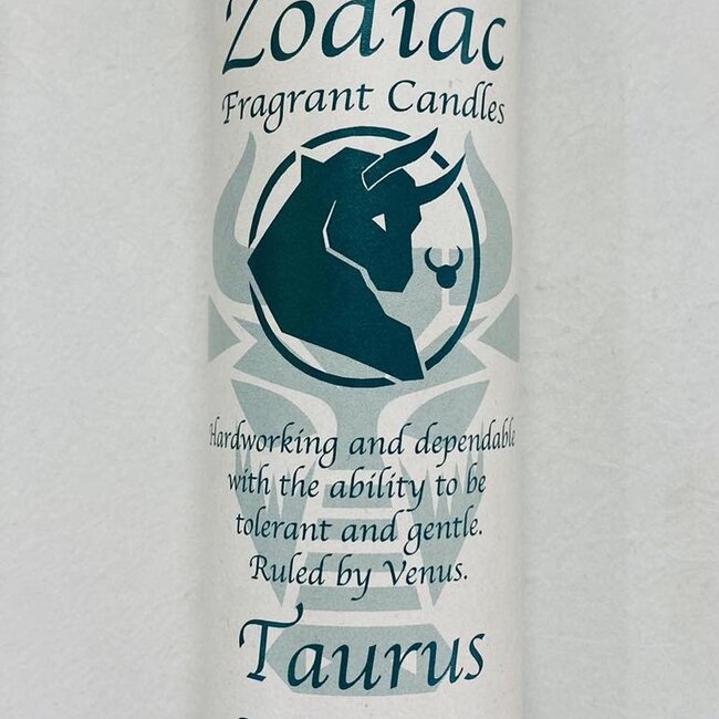 Taurus Candle - Zodiac Astrology - Charm Pewter Pendant Necklace