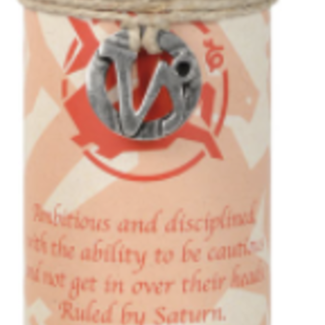 Capricorn Candle - Zodiac Astrology - Charm Pewter Pendant Necklace