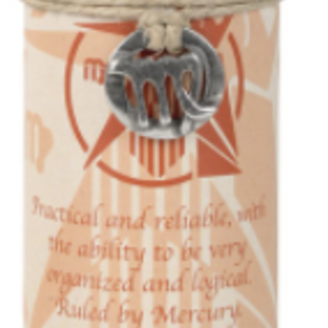 Virgo Candle - Zodiac Astrology - Charm Pewter Pendant Necklace