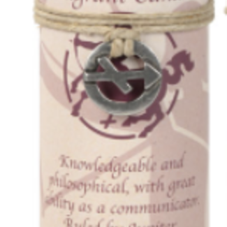 Sagittarius Candle - Zodiac Astrology - Charm Pewter Pendant Necklace Sagittarius Candle - Zodiac Astrology - Charm Pewter Pendant Necklace