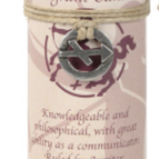 Sagittarius Candle - Zodiac Astrology - Charm Pewter Pendant Necklace