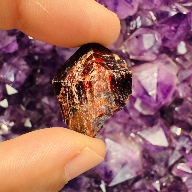Red Zircon XL Crystals - Rough Raw Natural