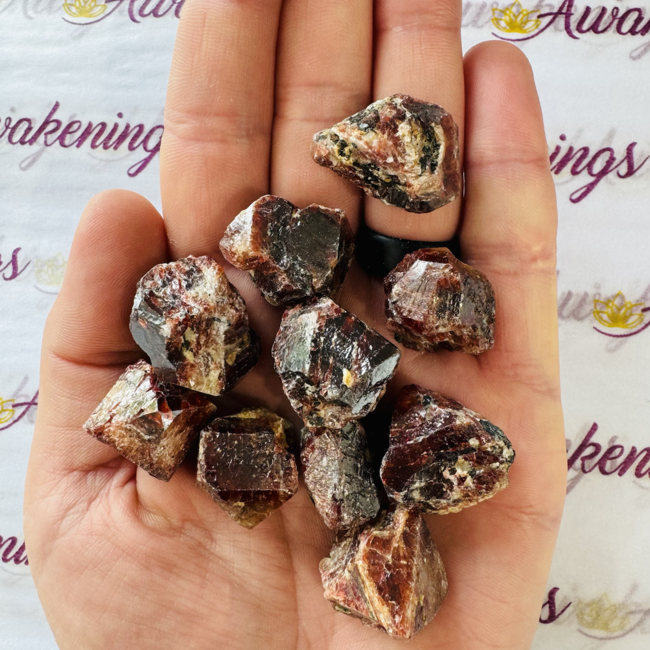 Red Zircon XL Crystals - Rough Raw Natural