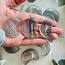 Light Rainbow Fluorite Crescent Moons - Medium Carving