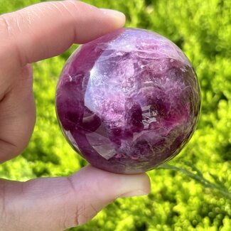 Purple (Rainbow) Fluorite Sphere Orb - 50-55mm