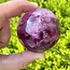 Purple (Rainbow) Fluorite Sphere Orb - 50-55mm