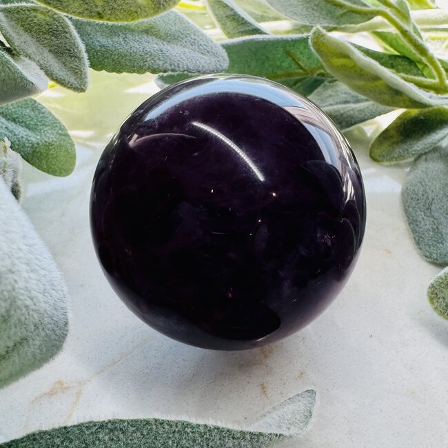 Purple (Rainbow) Fluorite Sphere Orb - 50-55mm