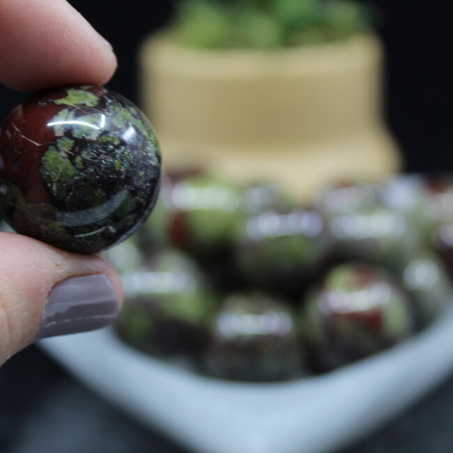 Dragons Blood Jasper Sphere Orb - 15-20mm