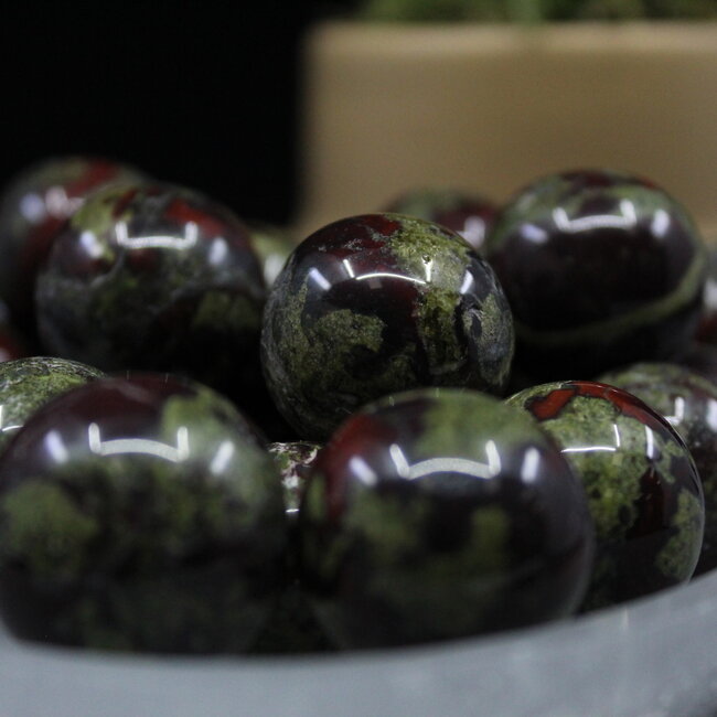Dragons Blood Jasper Sphere Orb - 15-20mm