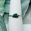 Malachite Rings - Size 5 Cloud Bezel Set - Sterling Silver
