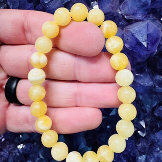 Honey Comb Honeycomb Calcite (Utah) Bracelets - 8mm