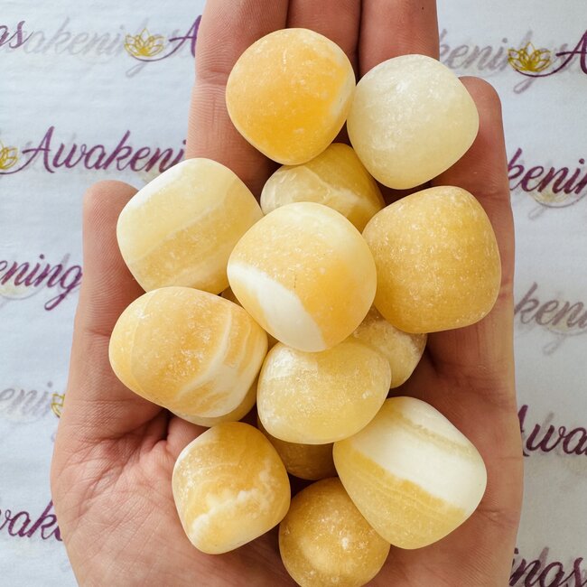 Honey Comb Honeycomb Calcite (Utah) - Tumbled