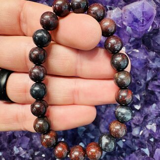 Red Chicken Bloodstone Blood Stone Bracelets - 8mm