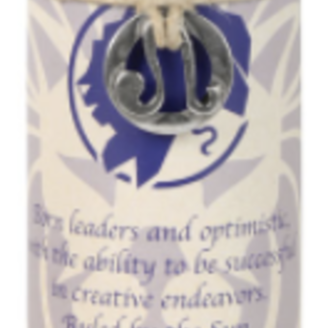 Leo Candle - Zodiac Astrology - Charm Pewter Pendant Necklace