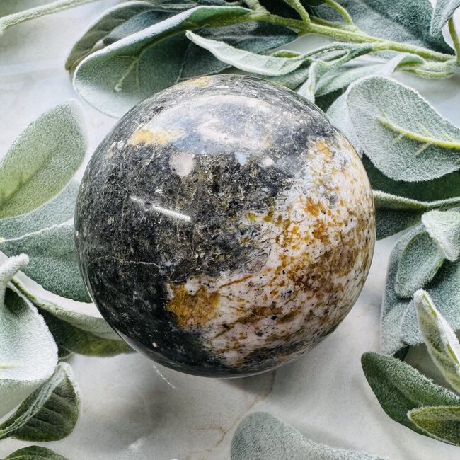 Ocean (Sea Sediment) Jasper Sphere Orb - 75 - 80mm