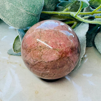 Rhodonite Sphere Orb - 55-60mm
