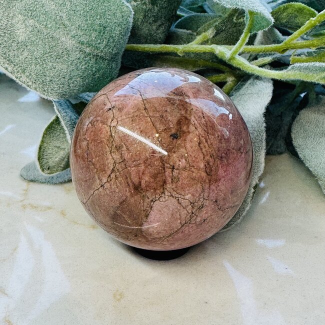 Rhodonite Sphere Orb - 55-60mm