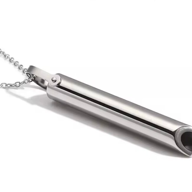 The Mindfulness Breathing Necklace - Silver (Stainless Steel)