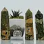 Green Rainforest Rhyolite Jasper Tower Point Generator -Medium 3-4"